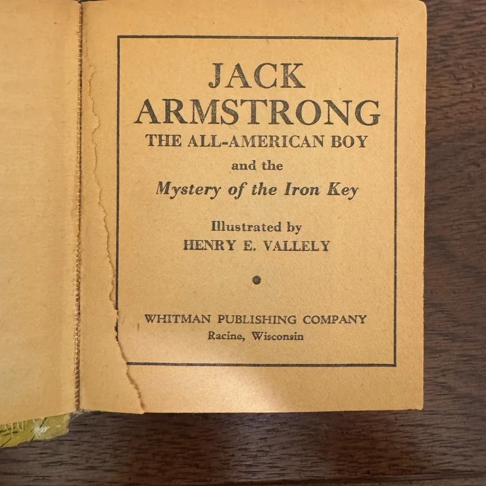 Vintage 1939 Better Little Book Jack Armstrong Mystery of the Iron Key #1422